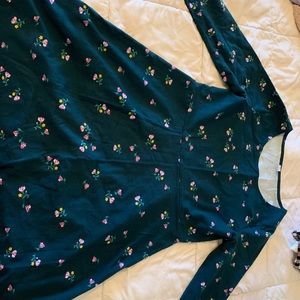 Long sleeved floral skater dress